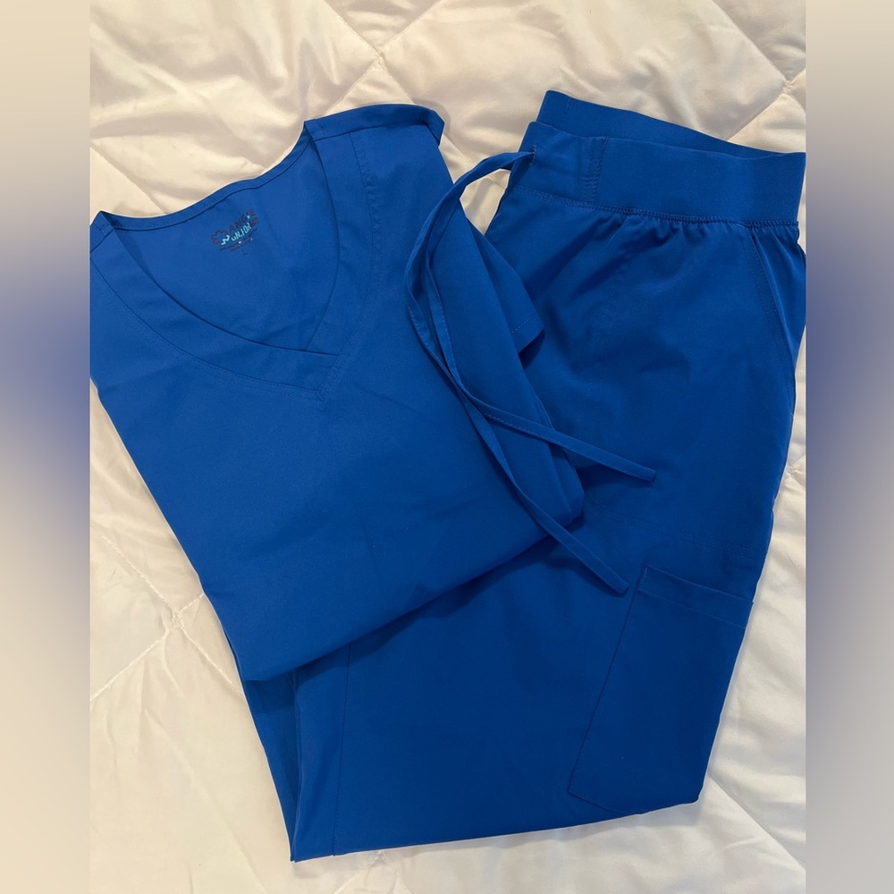 Royal Blue Scrub Jogger Set